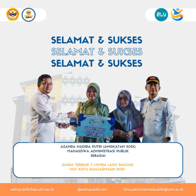 Azahra Nadira Putri Mahasiswi Administrasi Publik Raih Juara 3 Lomba Lagu Banjar
